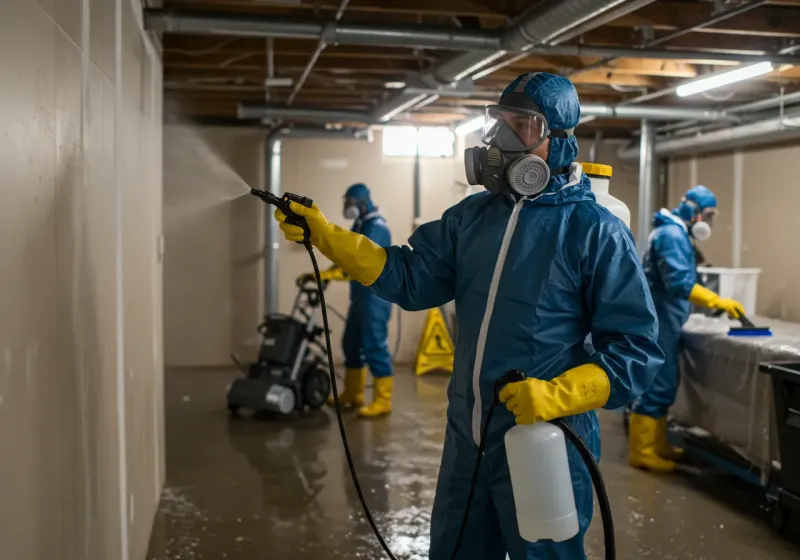 Basement Sanitization and Antimicrobial Treatment process in Gallia County, OH